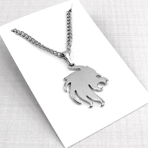 1376UZ Aslan çelik unisex kolye