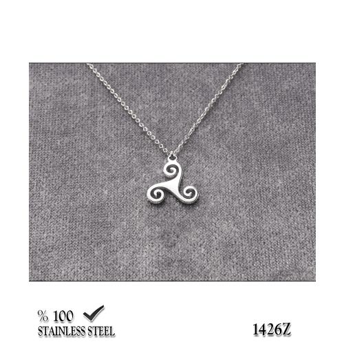 1426Z Minik triskelion çelik kolye