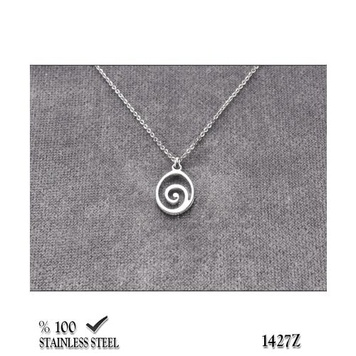 1427Z Minik spiral çelik kolye