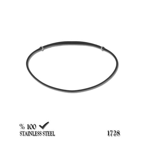 1728 1,3 mm Siyah kordon bileklik