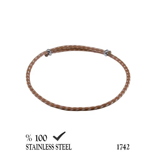 1742 2,3mm Kahve kordon bileklik