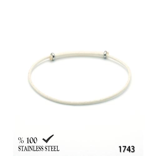 1743 1,8 mm Beyaz kordon bileklik