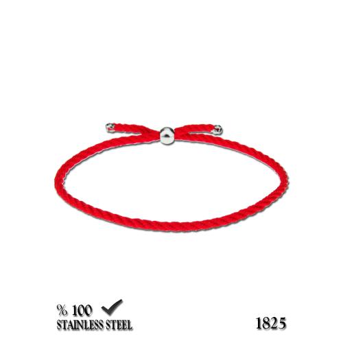 1825 2,5 mm Kırmızı burgulu kordon bileklik