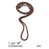 1882  Taba rengi 2,3mm deri görünümlü kordon kolye