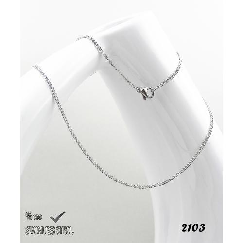 2103  Çelik kolye zinciri  2,3 mm (Uzunluk seçiniz)