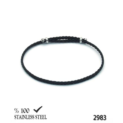 2983 2,5 mm Siyah burgulu kordon bileklik