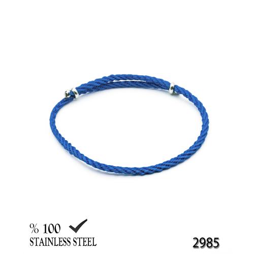 2985 2,5 mm Sax mavi burgulu kordon bileklik