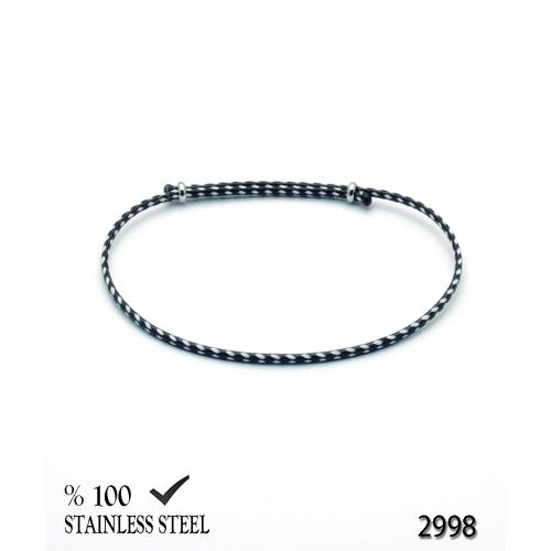 2998 1,8 mm Siyah-Beyaz kordon bileklik