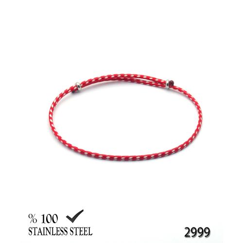 2999 1,8 mm Kırmızı-Beyaz kordon bileklik