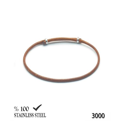 3000 2,3 mm Taba (açık kahve) kordon bileklik