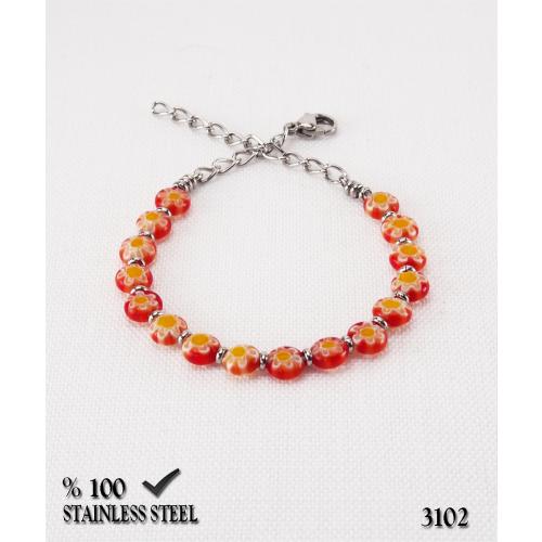 3102 Murano cam çelik bileklik