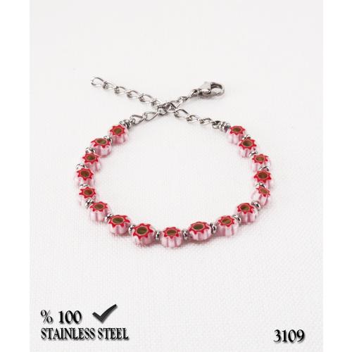 3109 Murano cam çelik bileklik