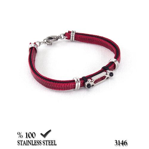 3146 Bordo kordon bileklik