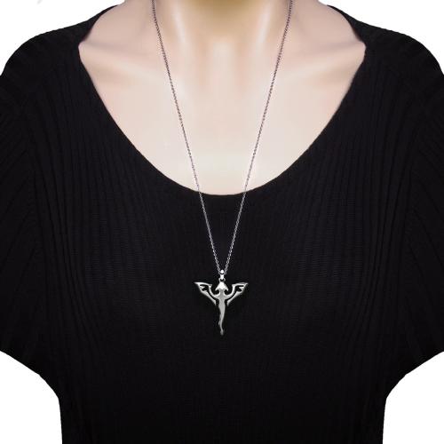 532Z Mitolojik Kuş çelik unisex kolye