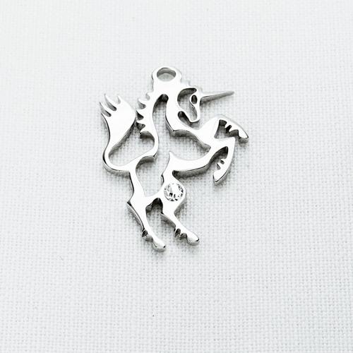 598TZ Unicorn çelik çelik kolye.