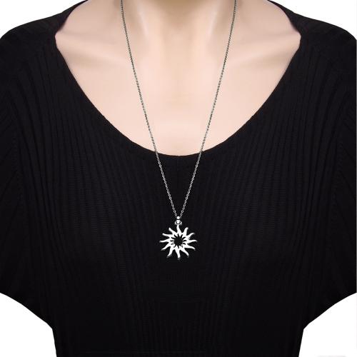608z Güneş çelik unisex kolye