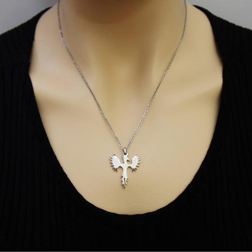 688z Anka kuşu çelik unisex kolye