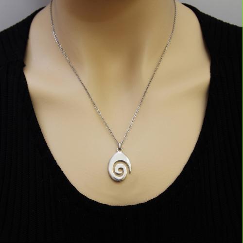 960z Spiral küçük çelik kolye