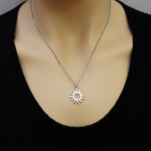 961Z Güneş çelik unisex kolye