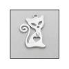 1008KAT Kedi (büyük) çelik kolye 45 x 31 mm