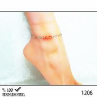 1206 cam boncuk çelik halhal