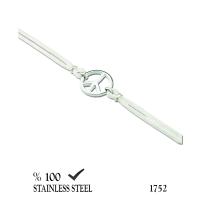 1752 Beyaz kordon peace barış bileklik