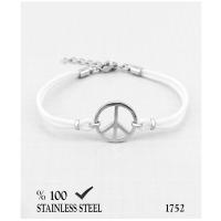 1752 Beyaz kordon peace barış bileklik